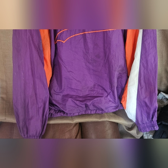 Vintage 90s Phoenix Suns Warm-up Windbreaket Top NBA Sweatsuit Jacket Zip Up XL - Picture 6 of 14